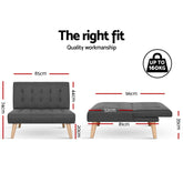 Artiss Linen Sofa Bed Lounge Chair Single Seater Modular Bed Set.